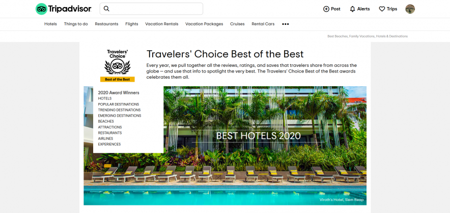 Tripadvisor Announces Award Winners Ttr Weekly