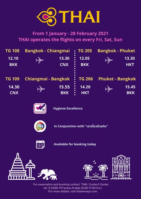 THAI to fly two domestic routes - TTR Weekly