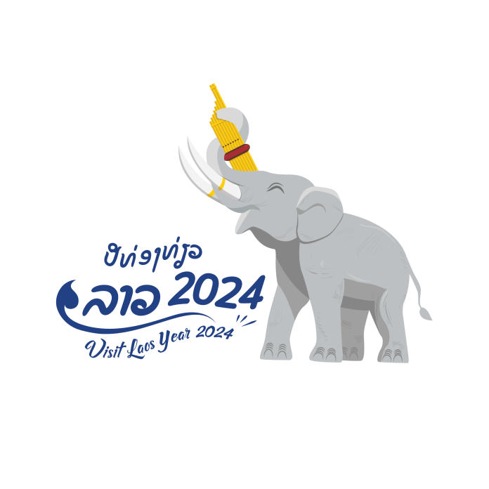 Visit Laos Year 2024 Celebrates Culture And Nature TTR Weekly   Visit Laos 2024 Logo 01 696x696 